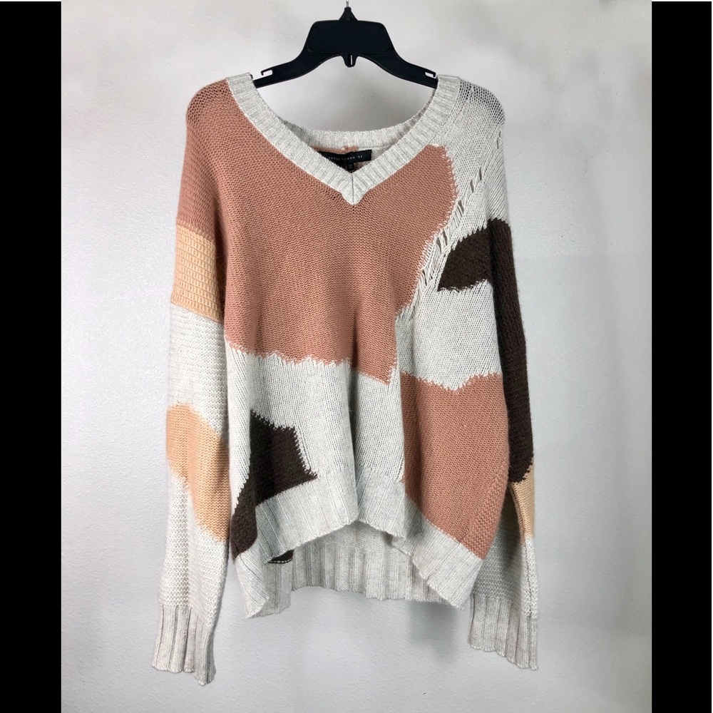 Skull Cashmere Imara Colorblock Knit Wool Sweater - Picture 3 of 8